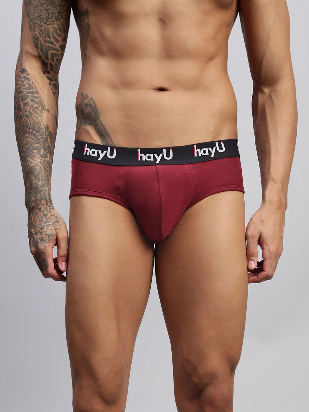 HAYU Cotton Basic Briefs HUBF_006_ZFL_1PC-ZINFANDEL
