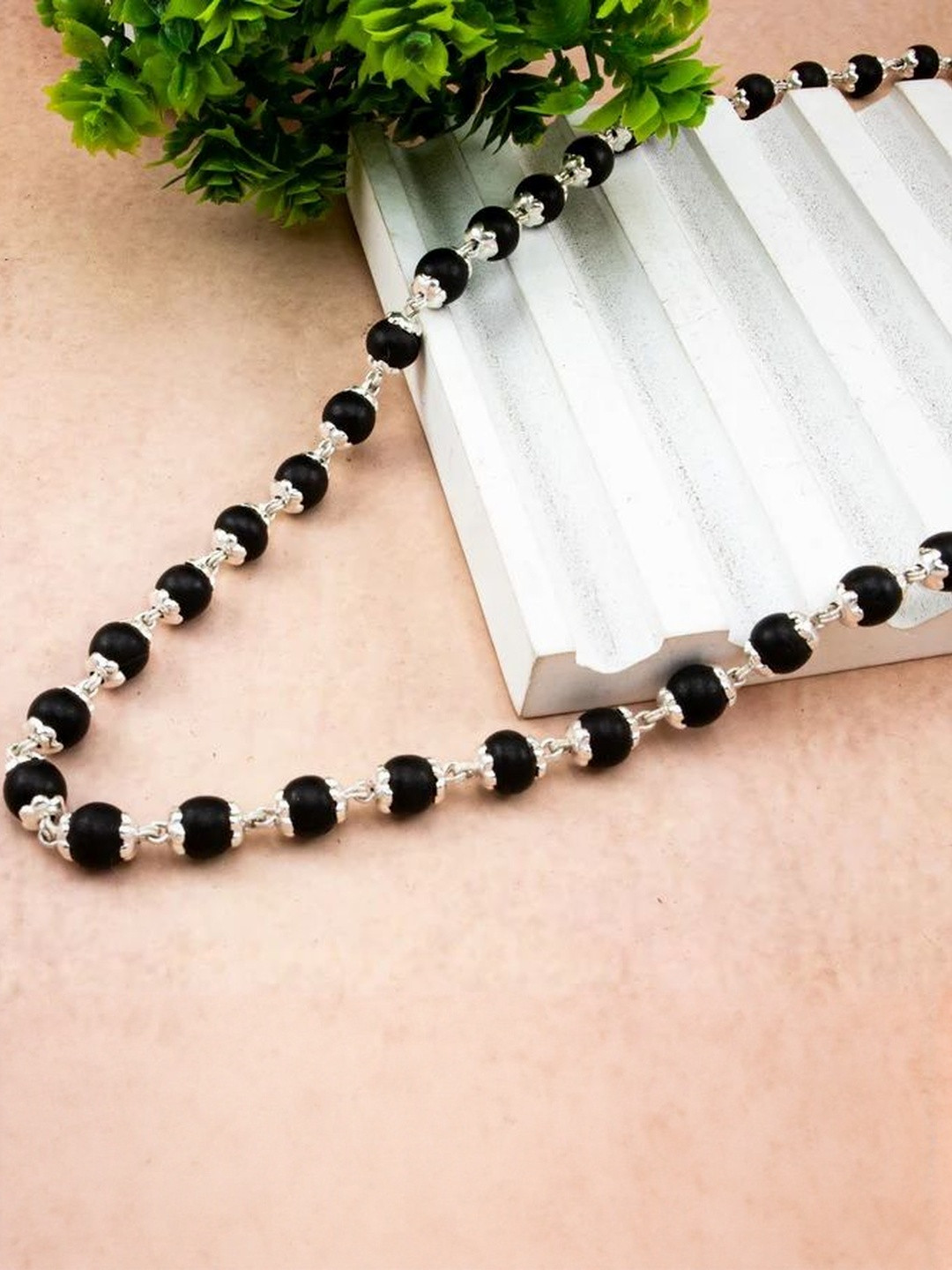 Uniqon Women Multicolor 8mm Moti Karungali Beads Mala Chain