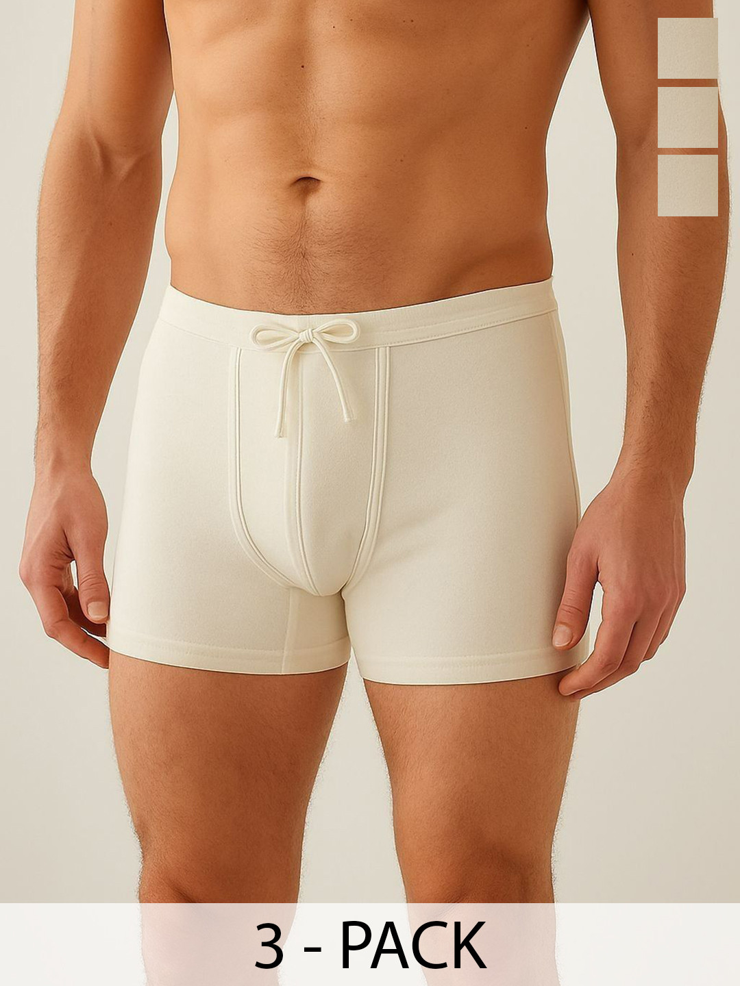 UNDERLOOP Men Pack Of 3 Cotton Long Trunks naddichad385