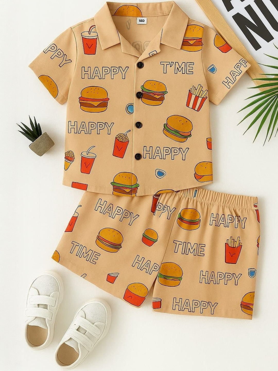 SW SWAGHOSH Boys Printed Rayon Shirt with Shorts