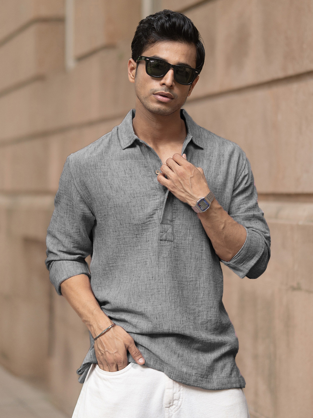 Powerlook SS25 Spread Collar Casual Shirt