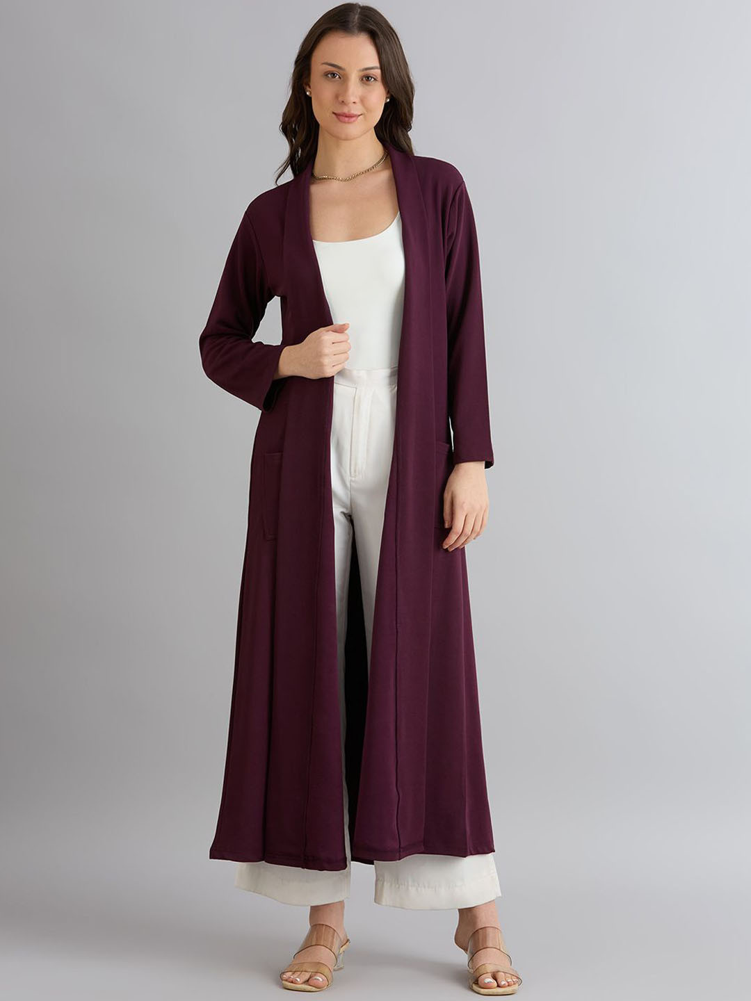 Smarty Pants Lightweight Antimicrobial Longline Open Front Jacket
