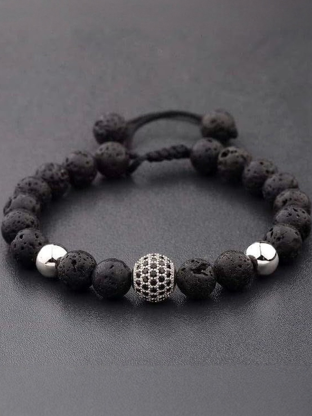 EDMIRIA Unisex Black & White Natural Beaded Bracelet