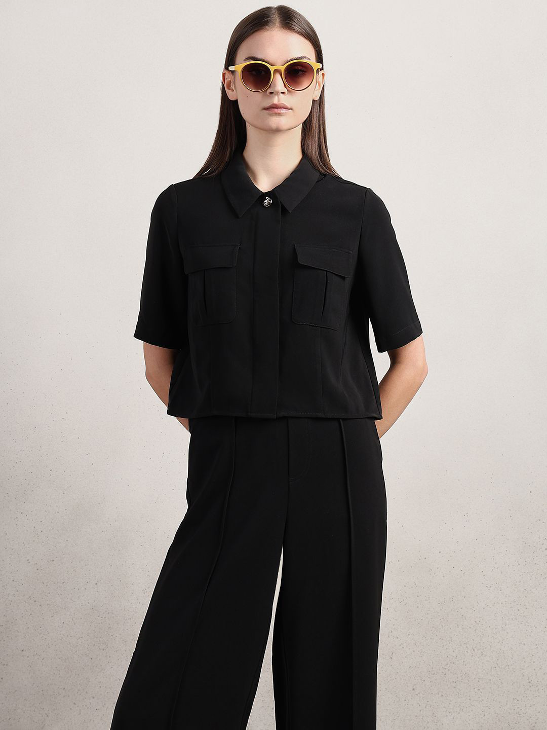 Vero Moda Luna Spread Collar Regular Fit Casual Shirt