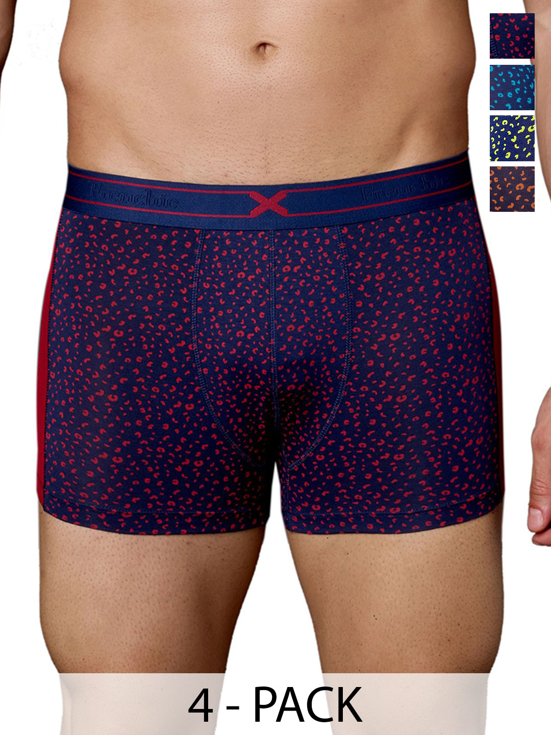 FRENCHIE Pack Of 3 Leopard Printed Short Trunks FR-MI-TR-LIT-1X5-ASTD-S-PO3