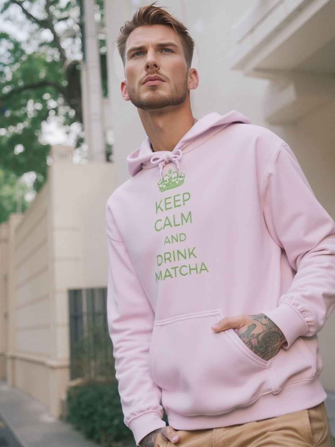 Moda Rapido Women Pink Cotton Blend Long Sleeves Casual Hooded Sweatshirts