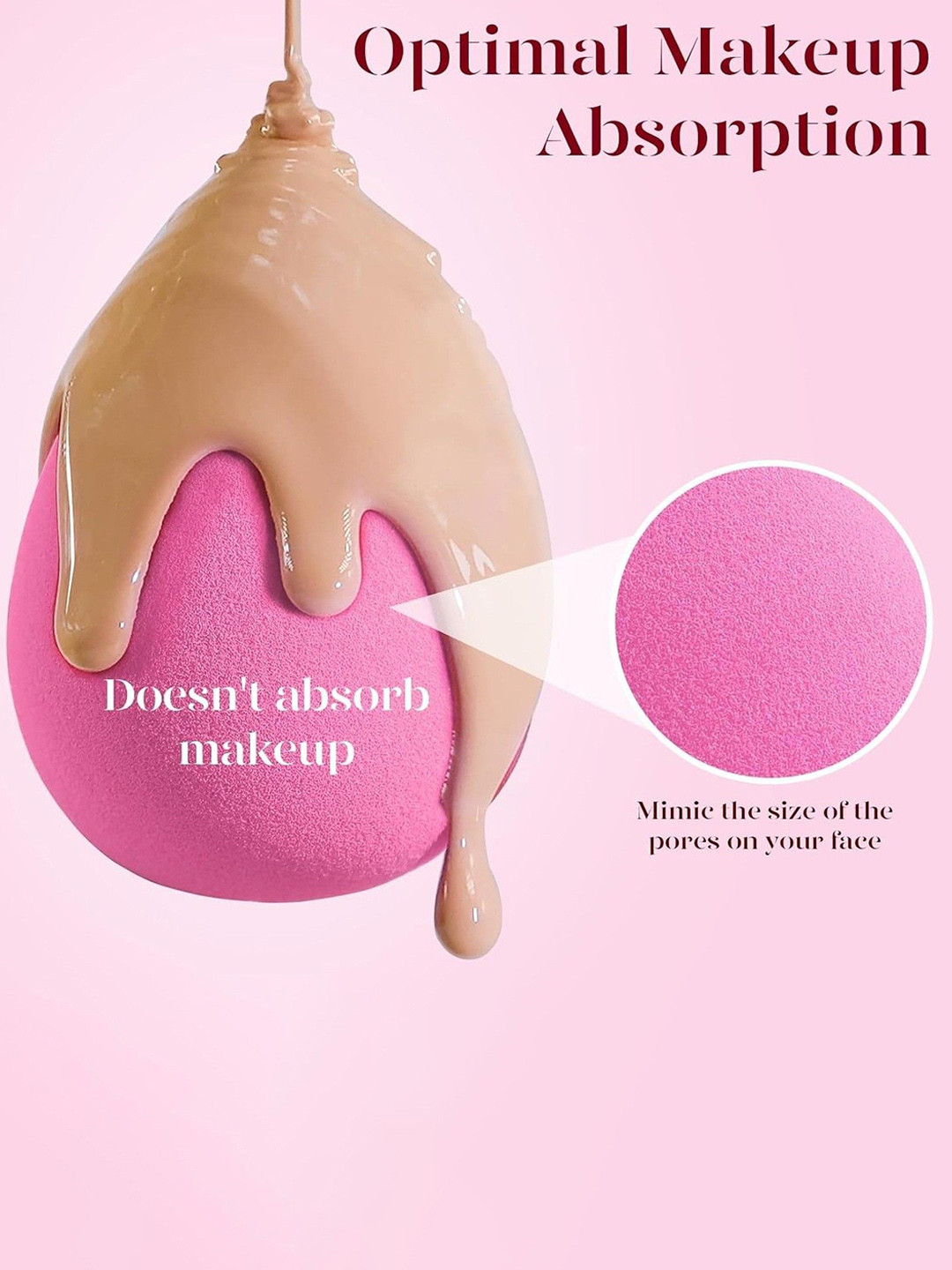 PURRPALAX Wet & Dry Use Soft Makeup Sponge- Pink