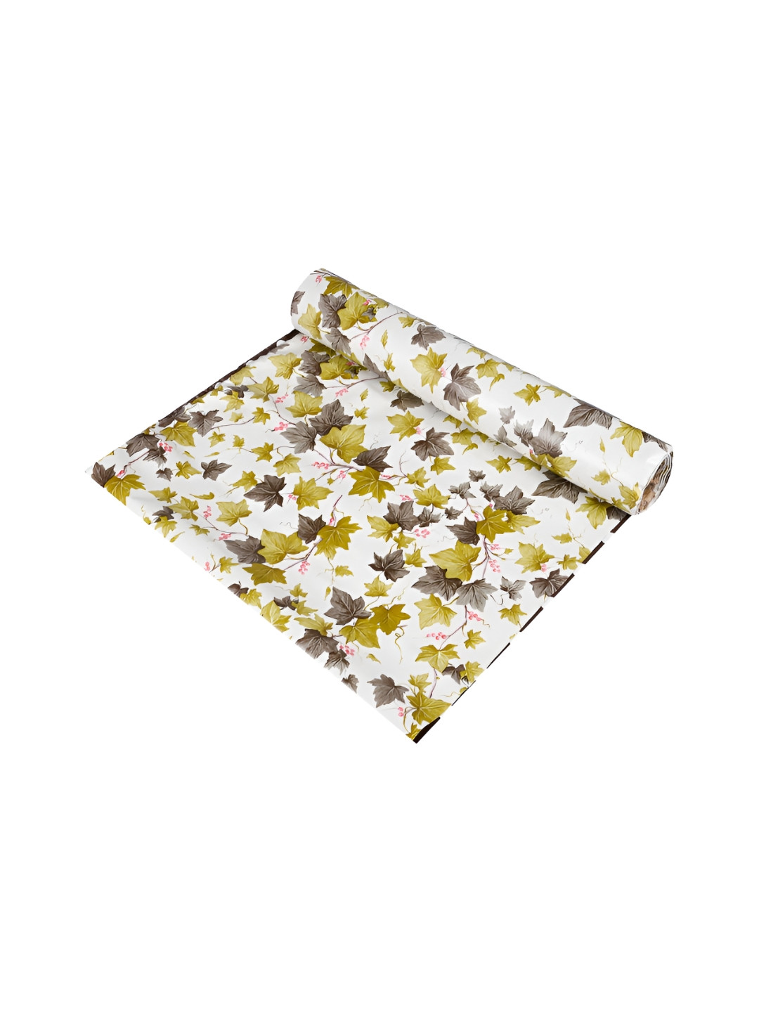 Aura White & Green Printed Shelf Liner Organiser