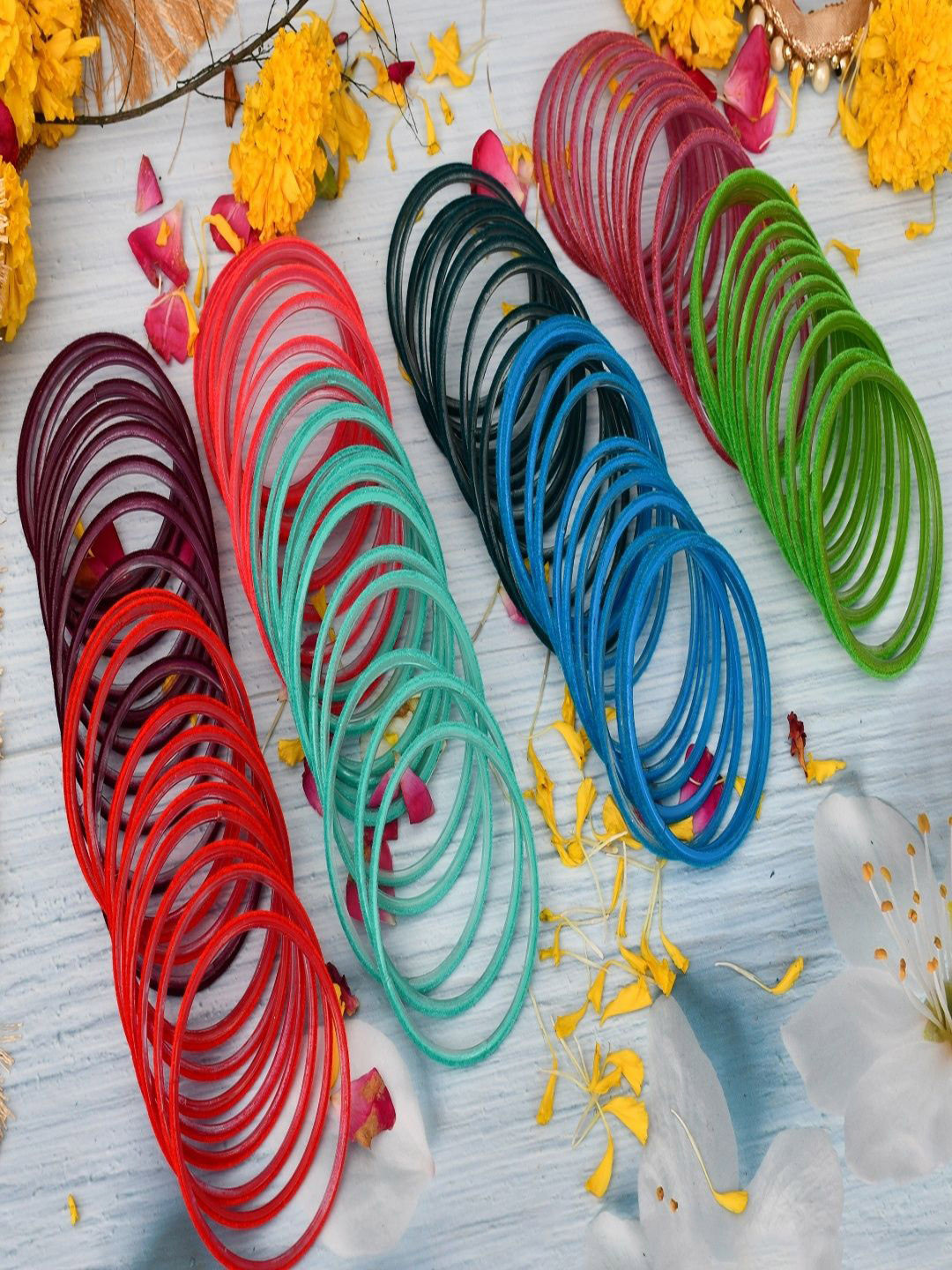 RP BADLAS Set Of 80 Zircon Studded  Bangles