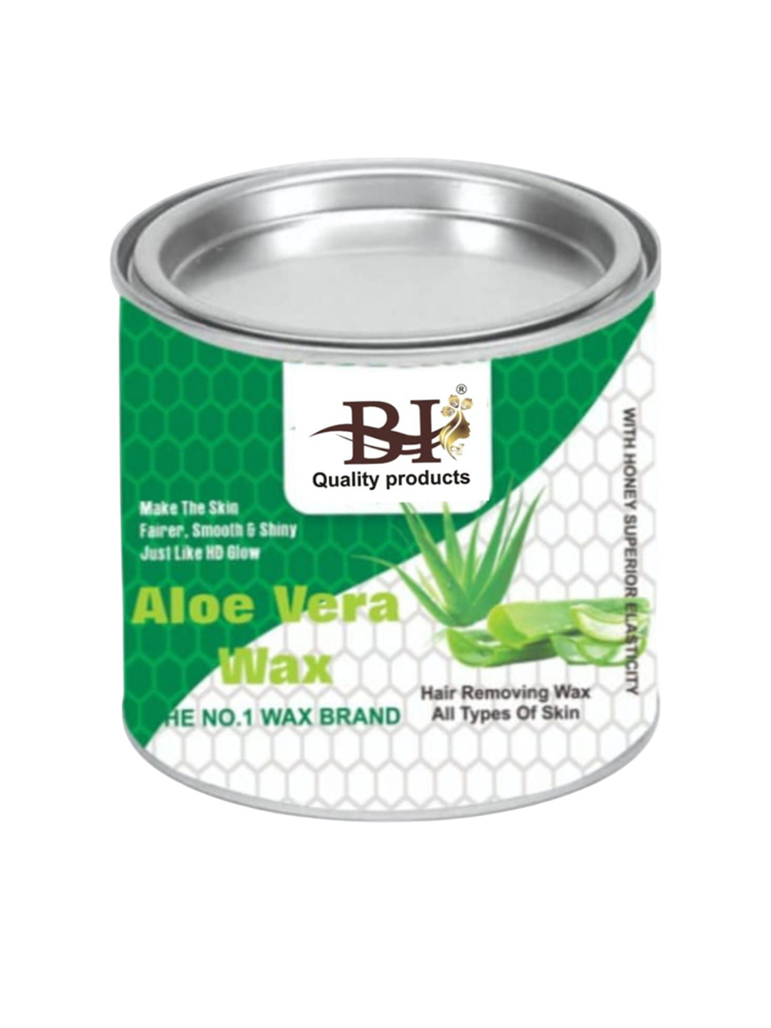 BI QUALITY PRODUCTS Aloe Vera Wax With Waxing Strips Spatula & Sponge - 450 g