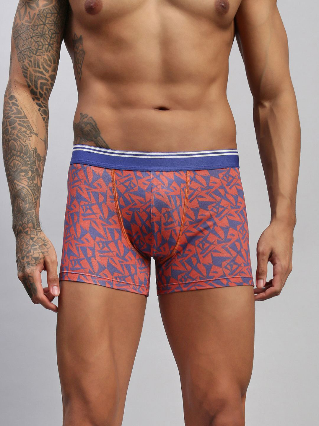 HAYU Men Abstract Printed Mid Rise Trunk-HUTR_003_AT_1PC