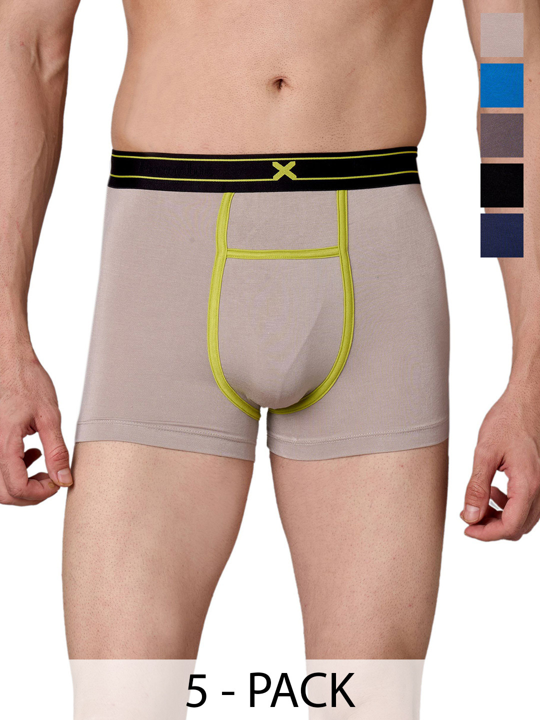 FRENCHIE Men Pack Of 6 Assorted Short Trunks FR-MI-TR-RIZZ-1X5-ASTD-S-PO6