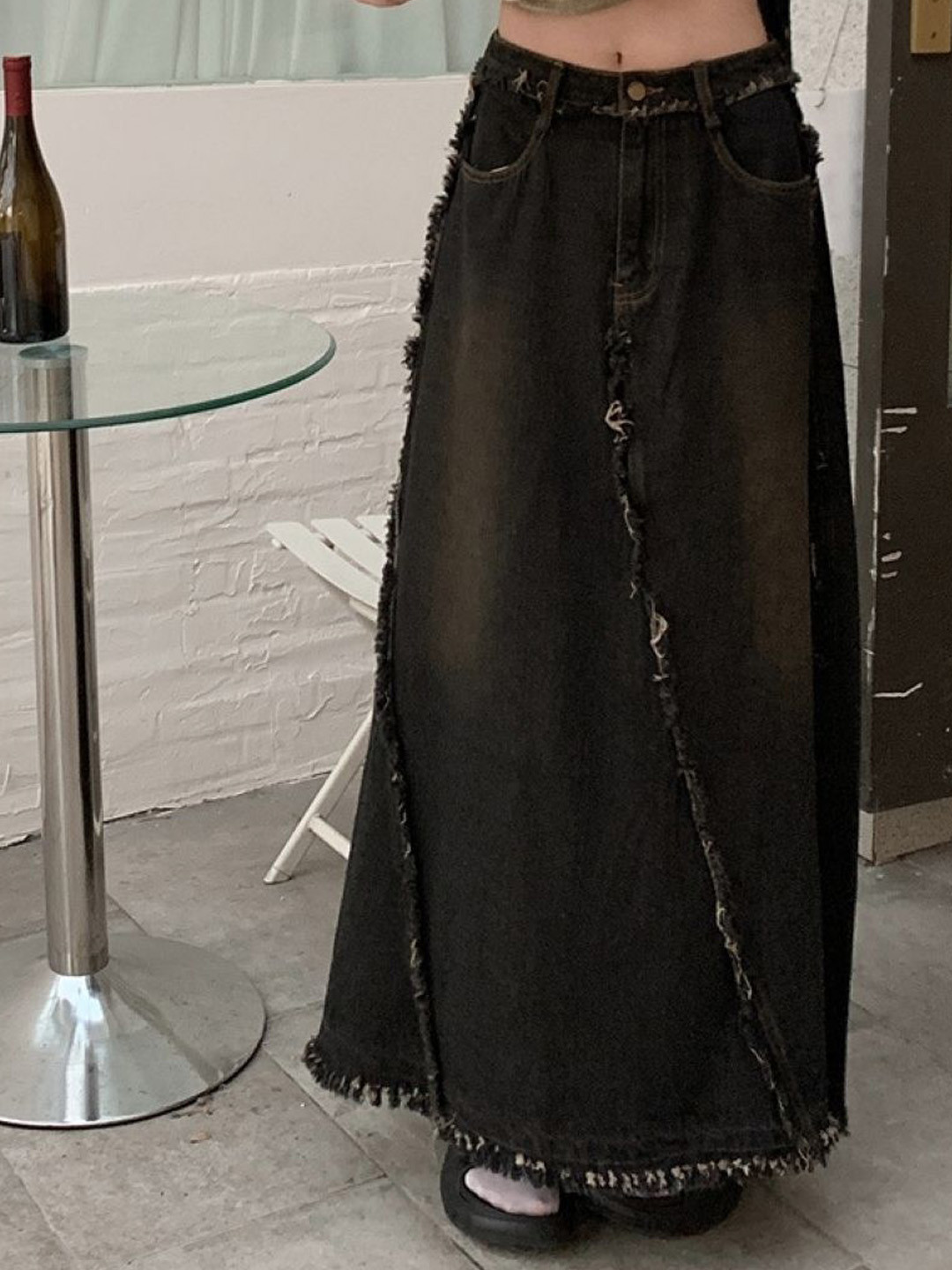 StyleCast Women Solid Flared Casual Maxi Skirts