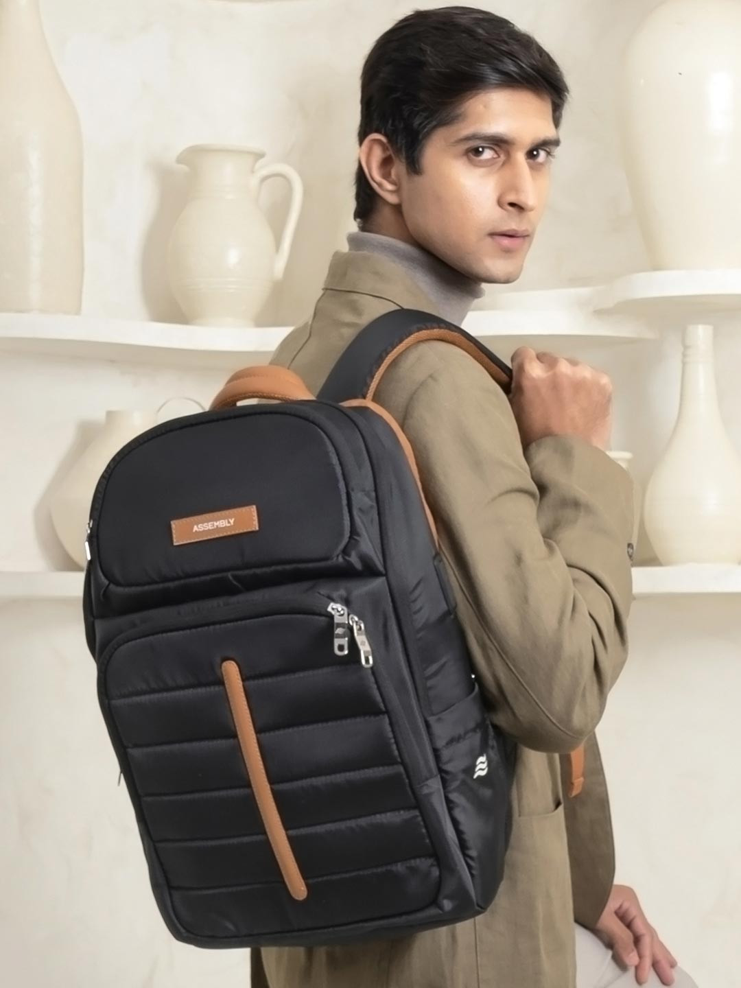 Assembly Odyssey Black Premium Laptop Backpack fits upto 15.6 inch laptop | 35 Liters