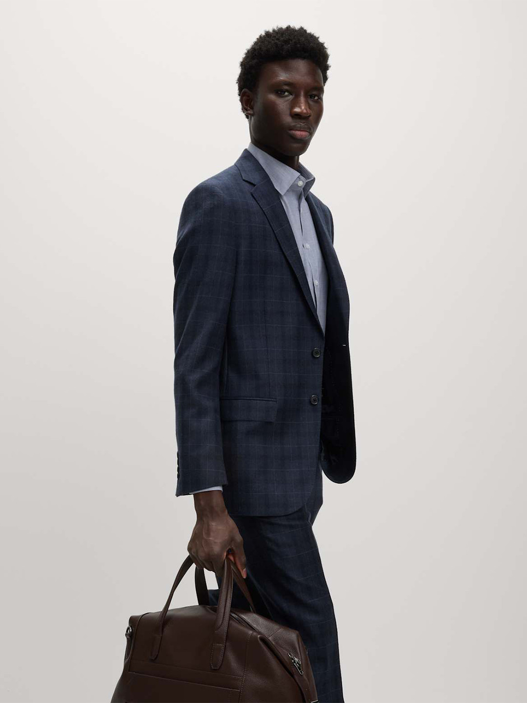 Marks & Spencer Pack Of 2 Self Design Spread Collar Cotton Formal Shirts