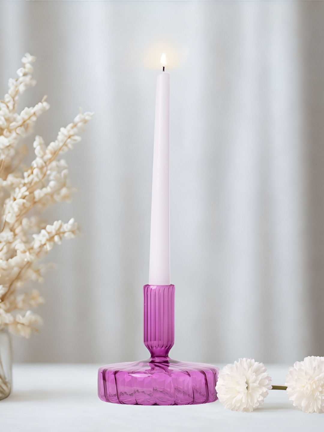haus & kinder Purple Moonveil Amethyst Candle Holder
