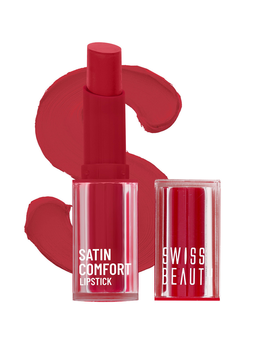 SWISS BEAUTY Ultra-Hydrating & Highly Pigmented Satin Comfort Lipstick - Red Dahlia 17