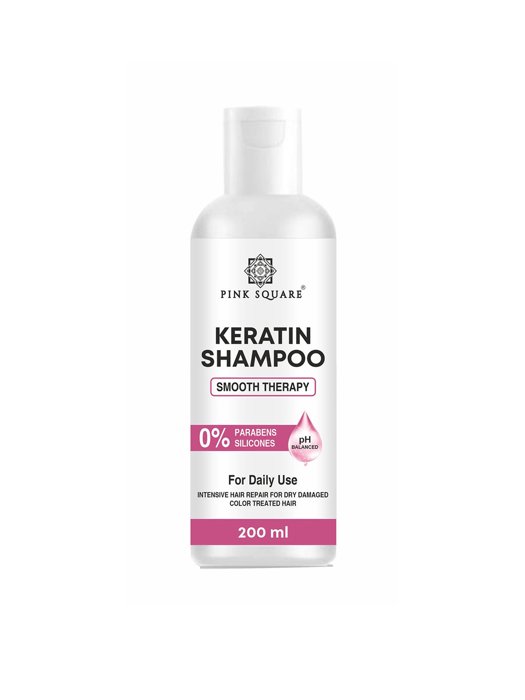 Pink Square Keratin Shampoo For Healthy Hair - 200 ml