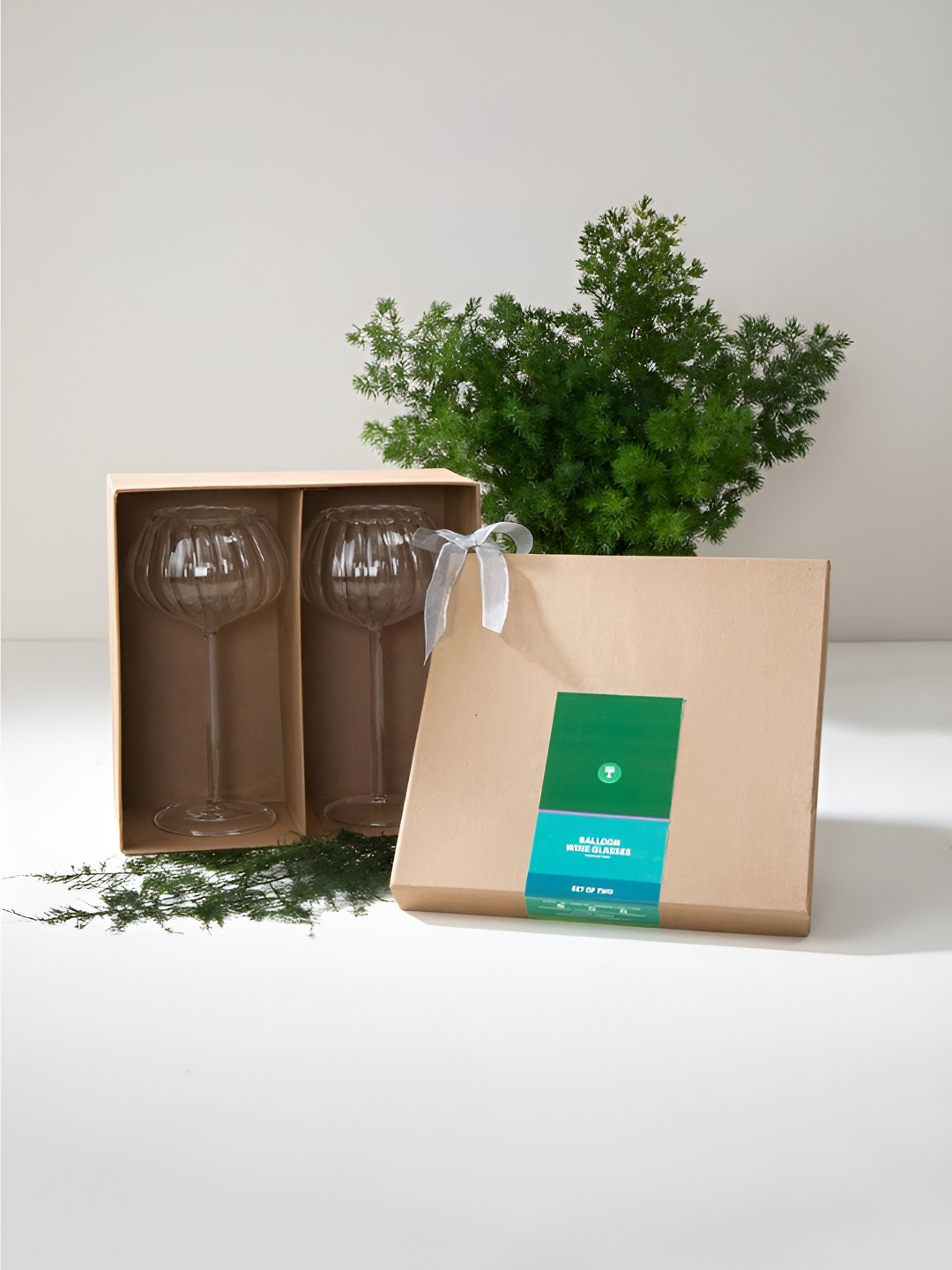 FREEDOM TREE Balloon Transparent 2 Pieces Easy to Clean Wine Bar Glass