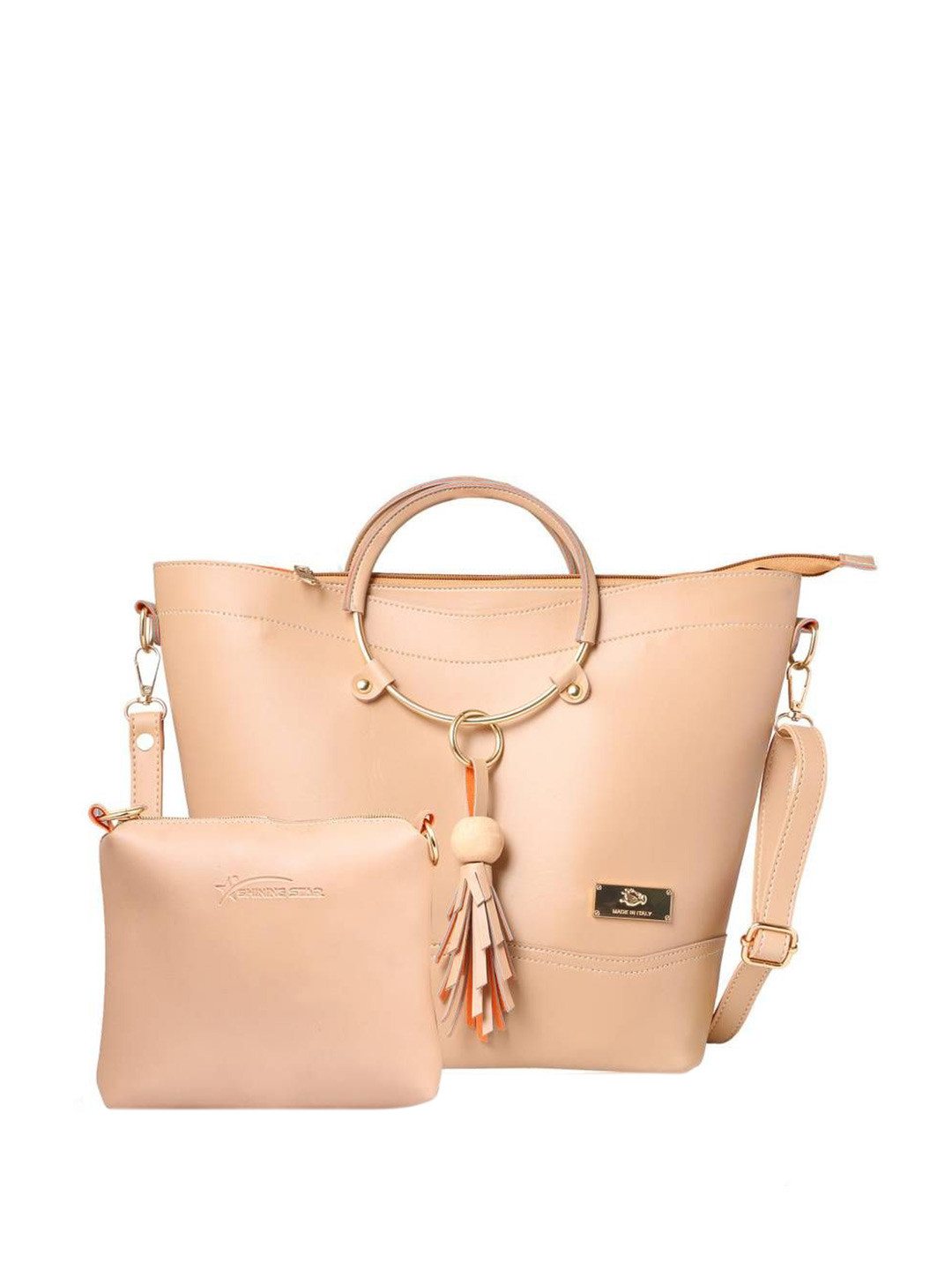 SHINING STAR Bucket Handheld Bag With Quilted