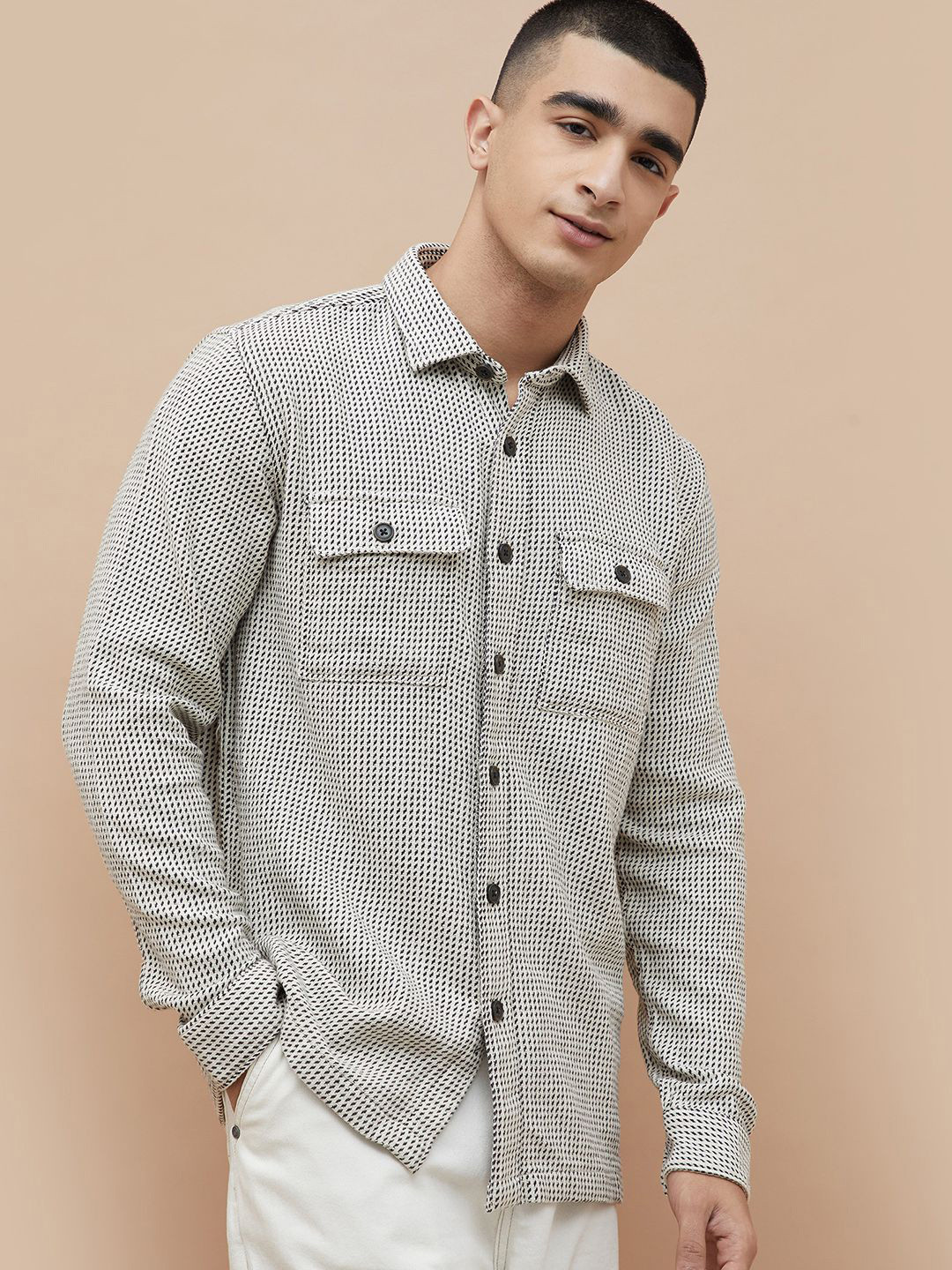 Fame Forever by Lifestyle Spread Collar Cotton Washed Denim Jacket