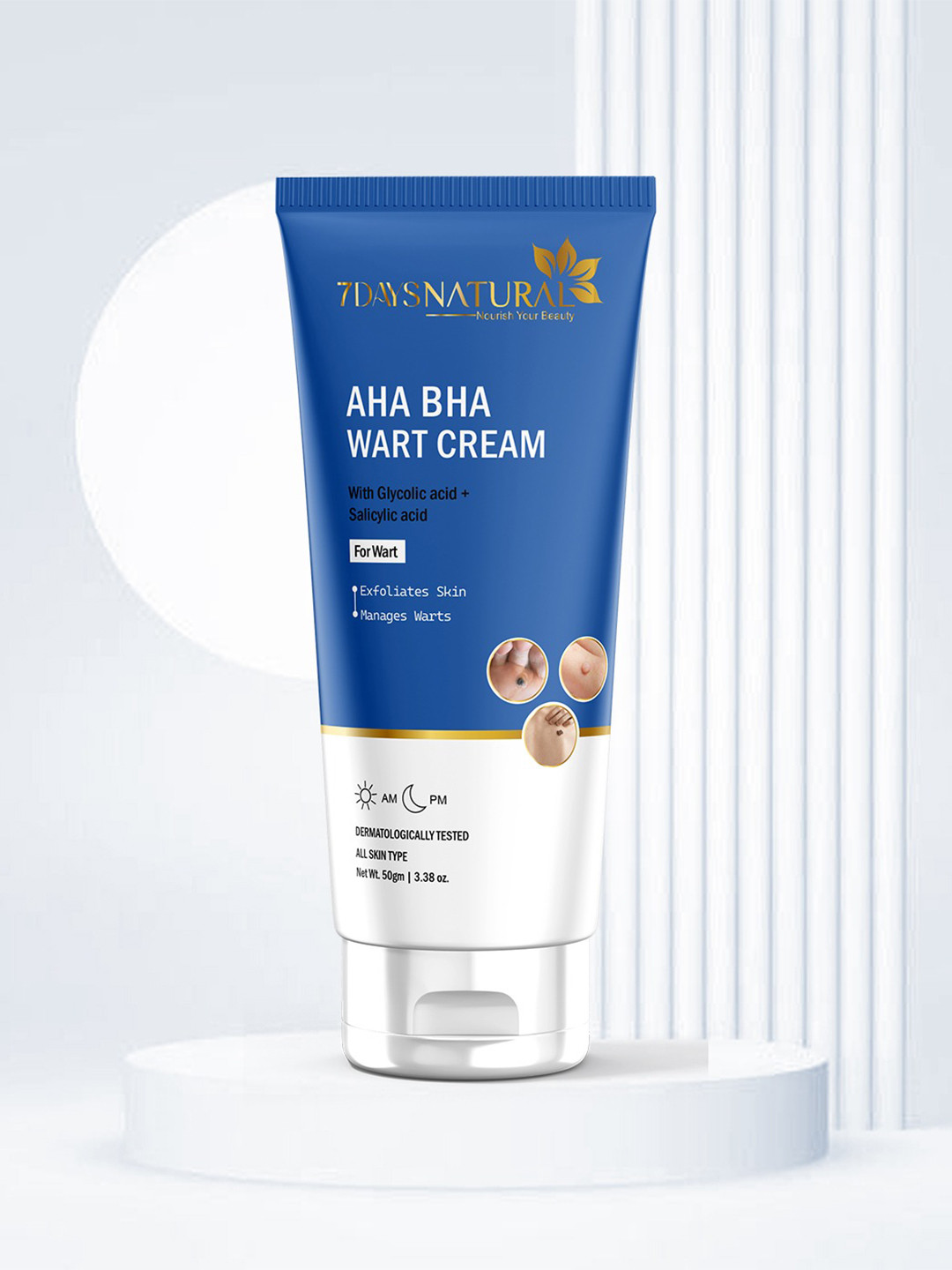 7DAYSNATURAL Set Of 2 Pure Aha Bha Wart Cream - 50g Each