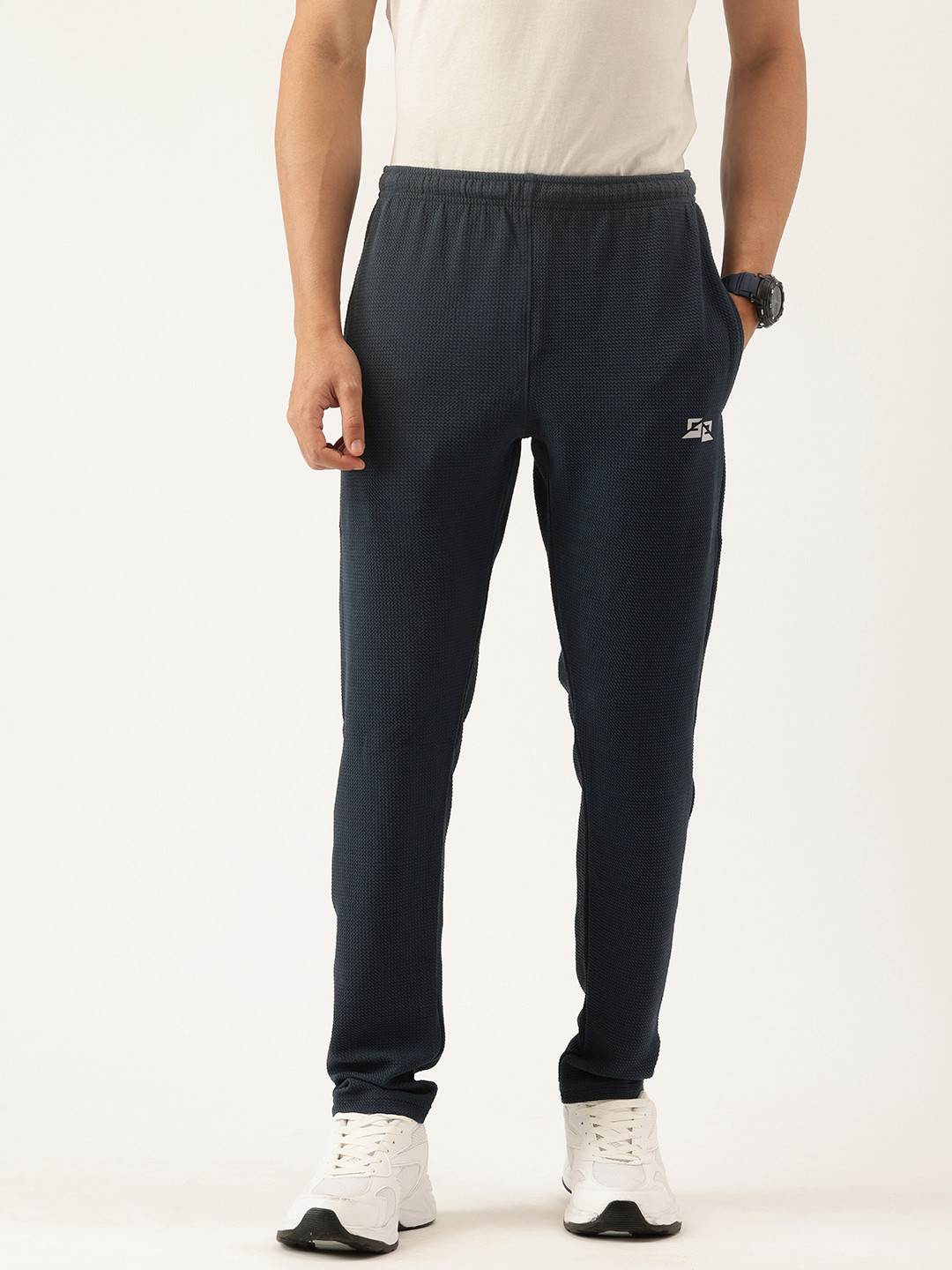 FIFTY TWO Men Self Design Dry Fit Training Sports Track Pants