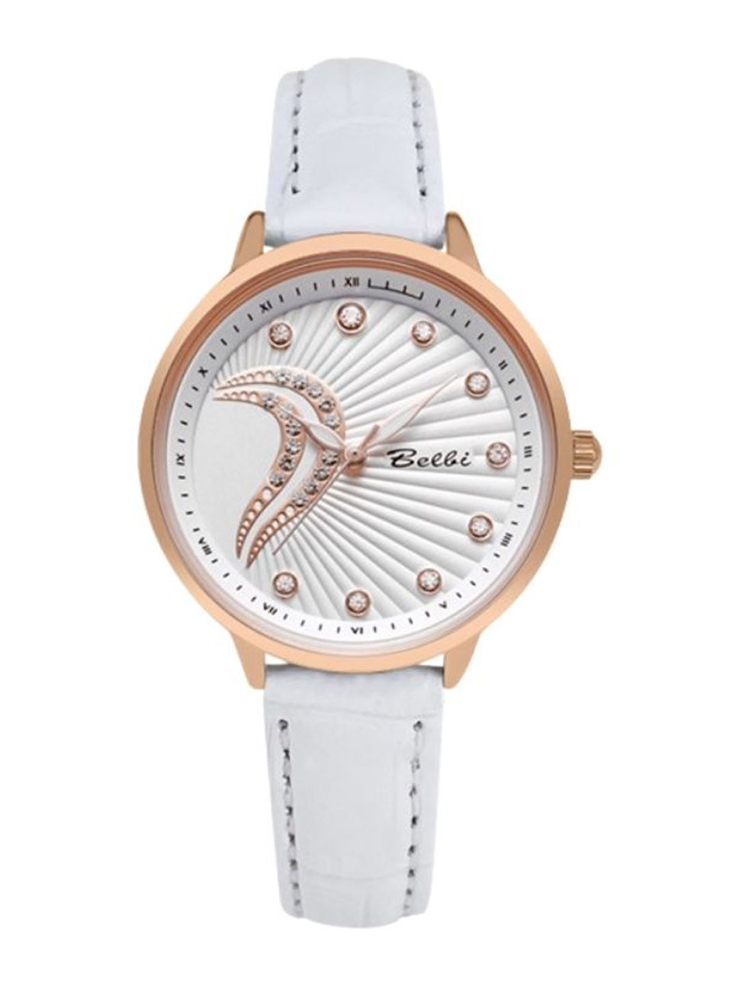 Belbi Women Embellished Dial & Leather Straps Analogue Watch BL39_916644910363