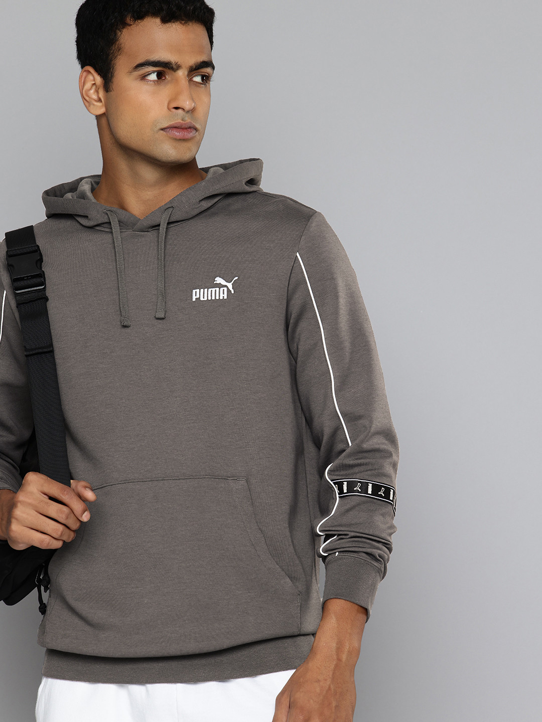 Puma Essentials Logo Embroidered Hooded Sweatshirt