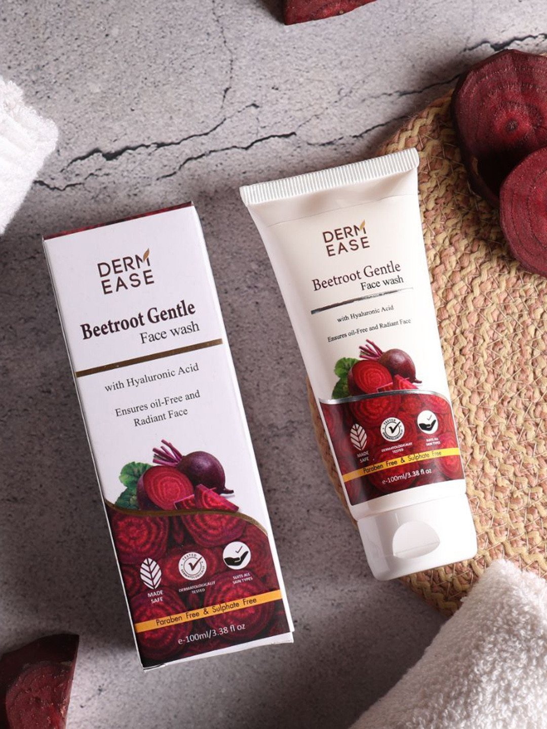 DERMEASE Beetroot Gentle Face Wash - 100 ml