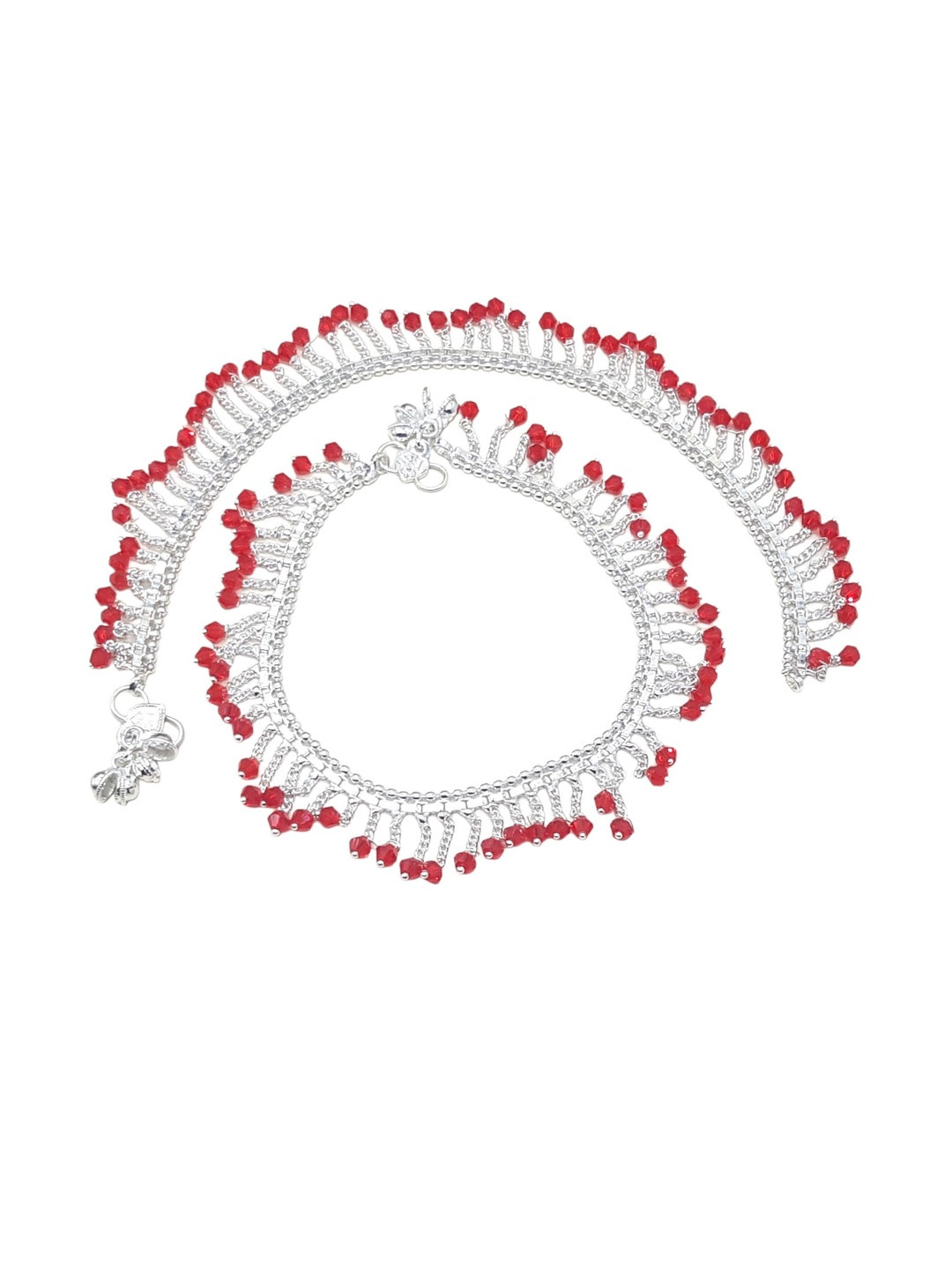 BR Ornaments Silver-Plated Artificial Stones Anklet