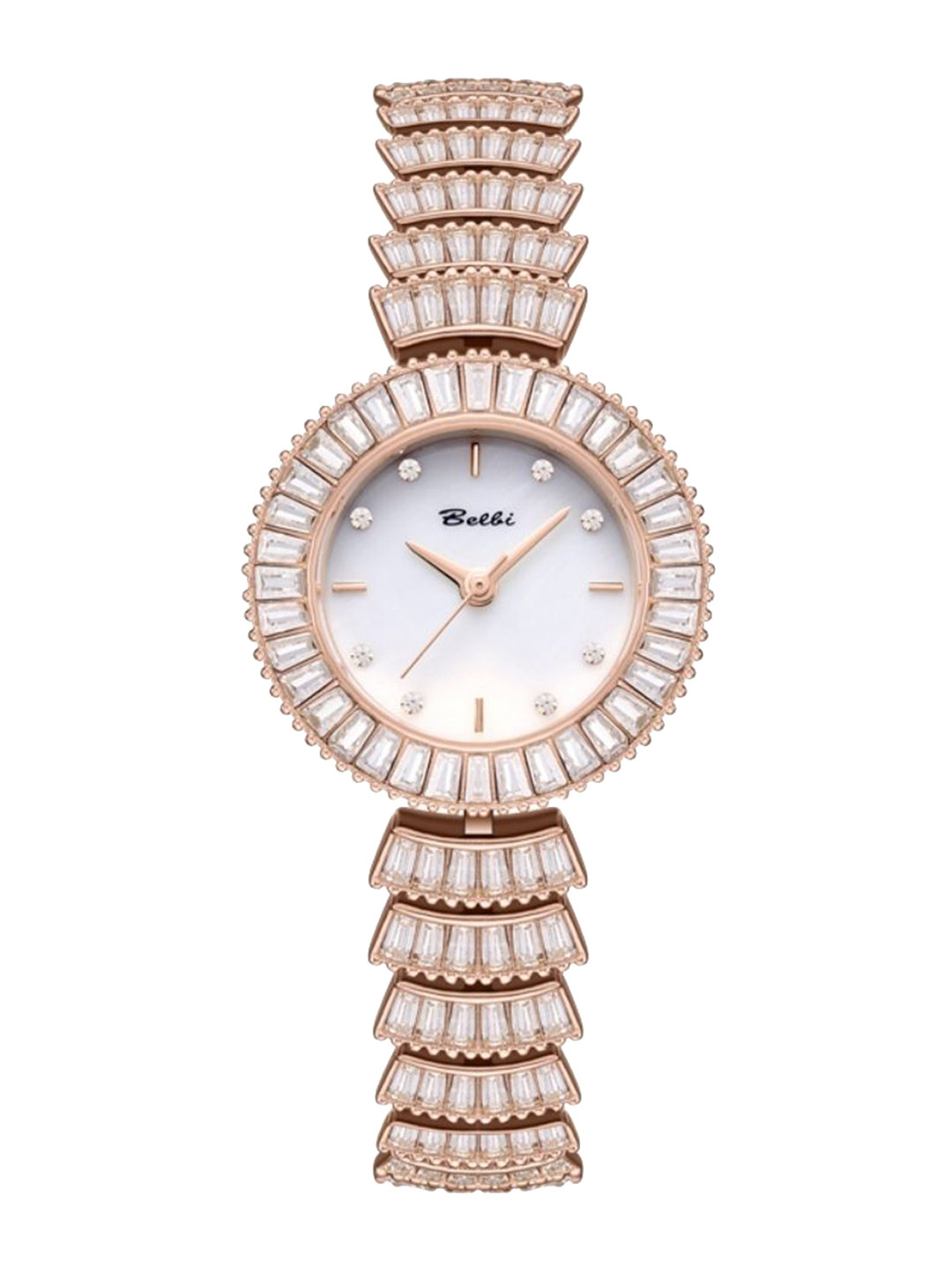 Belbi Women Embellished Dial & Stainless Steel Straps Analogue Watch BL28_755219614976