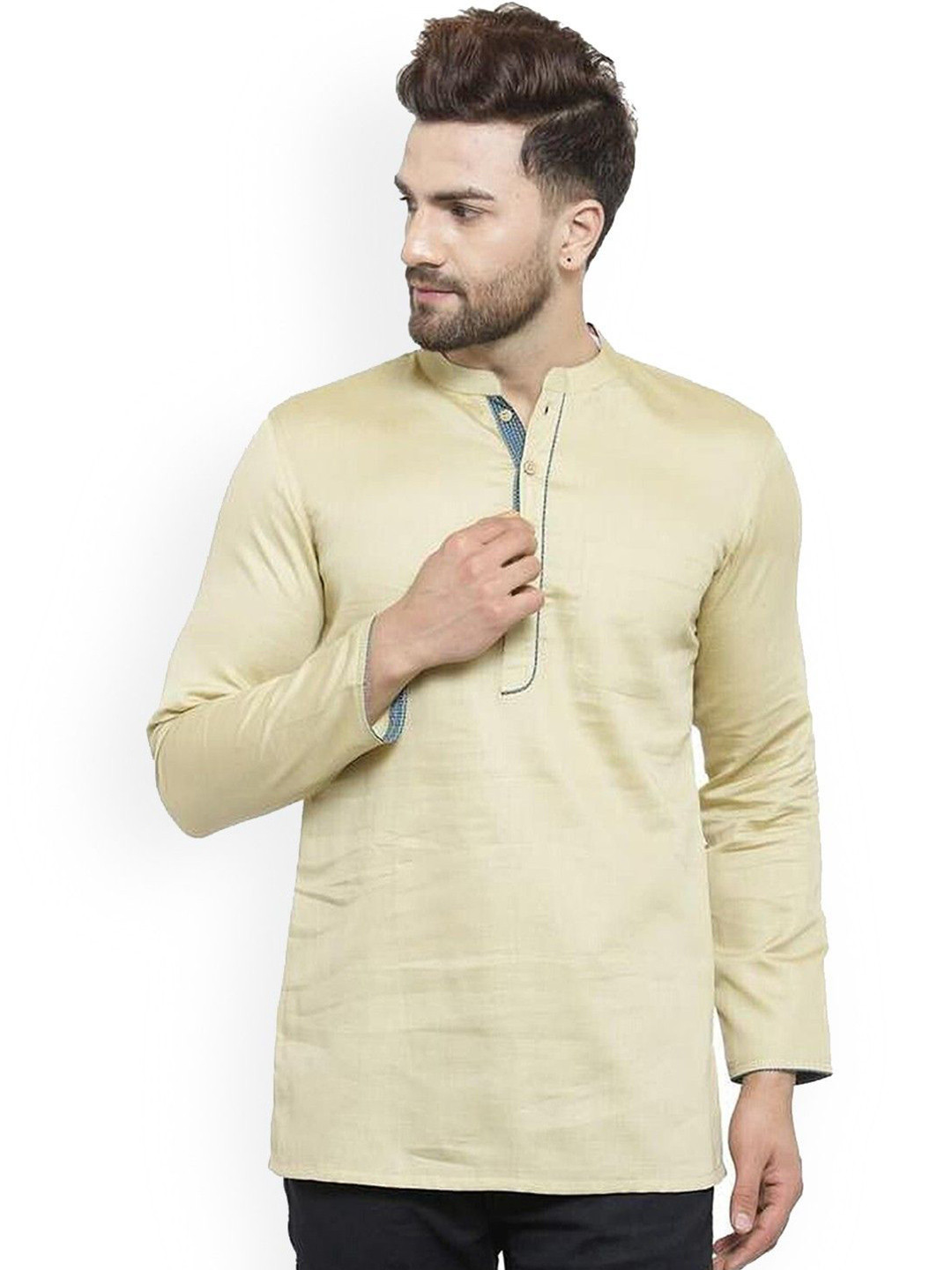 ARCHATTIRE Men Mandarin Collar Short Kurtas