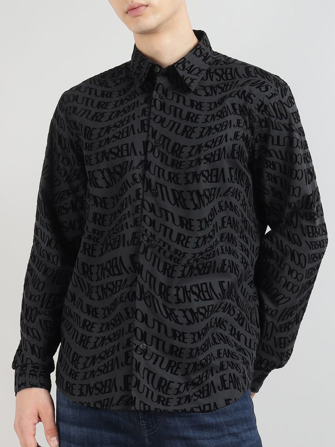 Versace Jeans Couture Printed Cotton Casual Shirt
