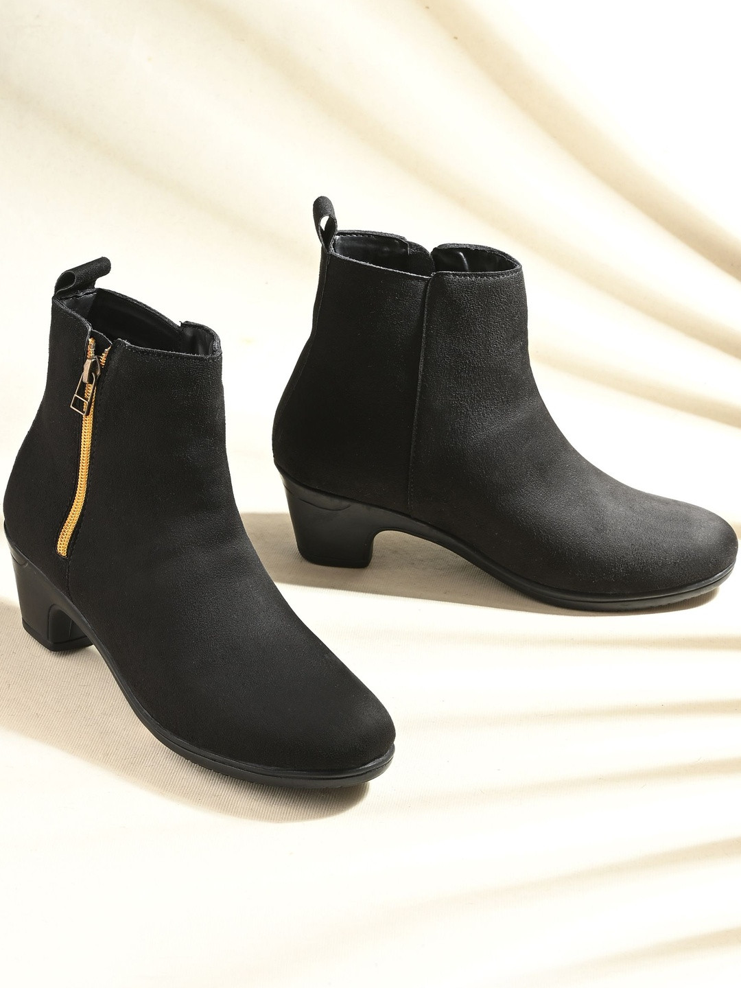 Roadster Women Black High Top Block Heels Regular Boots