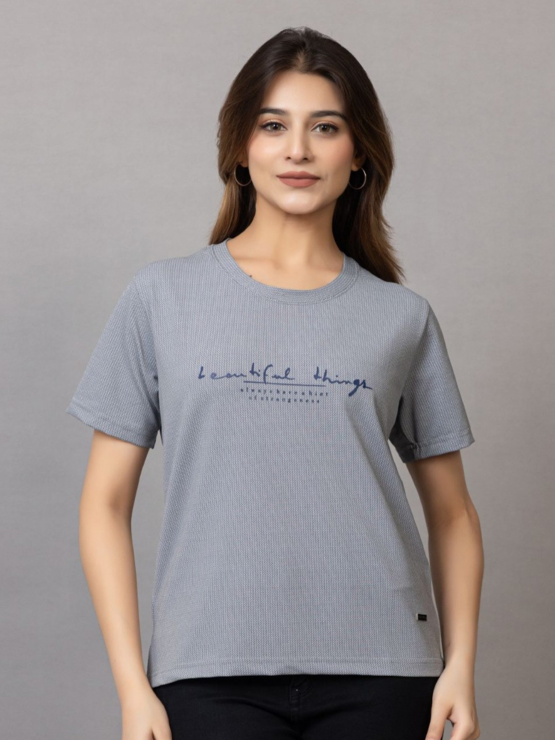 INSPRIE Women Typography Printed Round Neck T-shirt