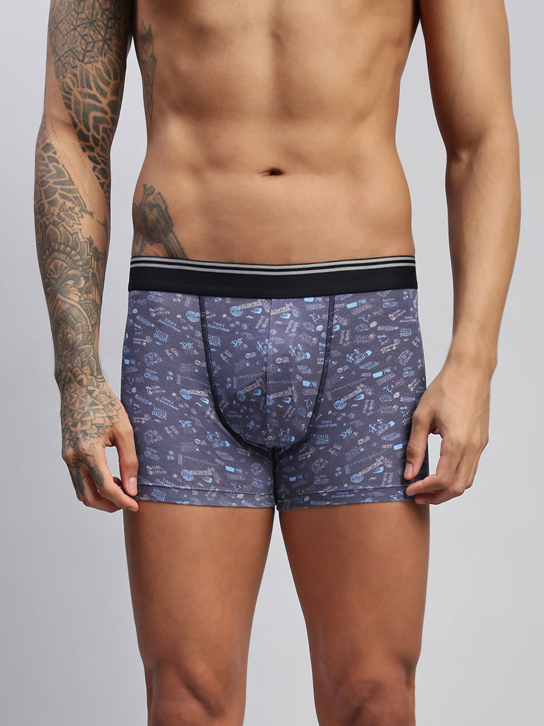 HAYU Printed Mid-Rise Anti-Microbial Stretchable Short Trunk HUTR_003_TBU_1PC