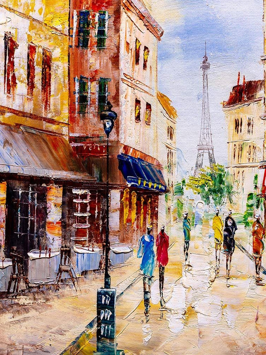 INSTANT WALLPAPER Parisian Street Scene Wall Art Decor