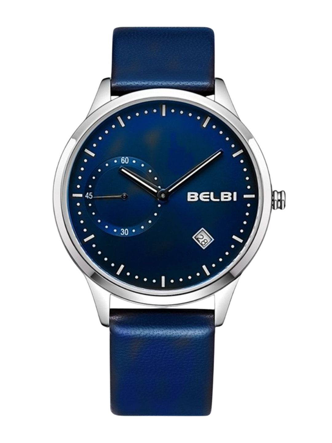 Belbi Men Round Dial & Leather Straps Analogue Watch BL100_618916673488