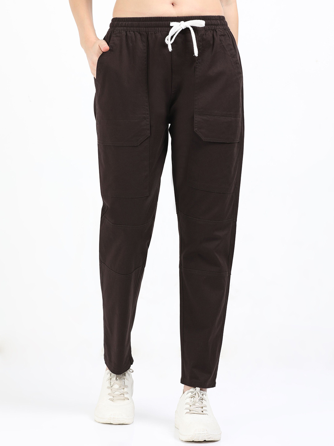 SWISS HORN Women Mid Rise Cargo Trousers