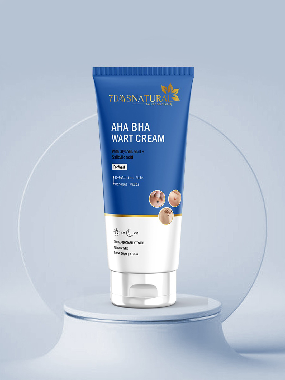 Natural Painless Aha Bha Wart Cream For Unisex - 50g