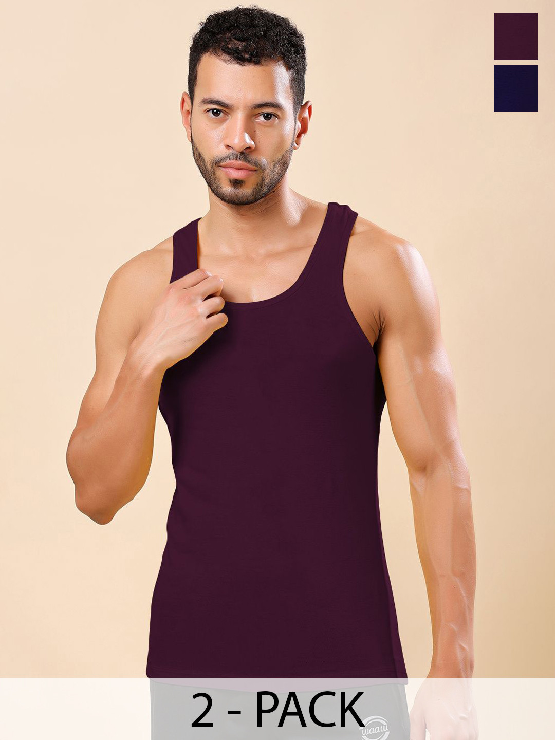 Friskers Men Pack Of 2 Pure Cotton Innerwear Vests R-05-16