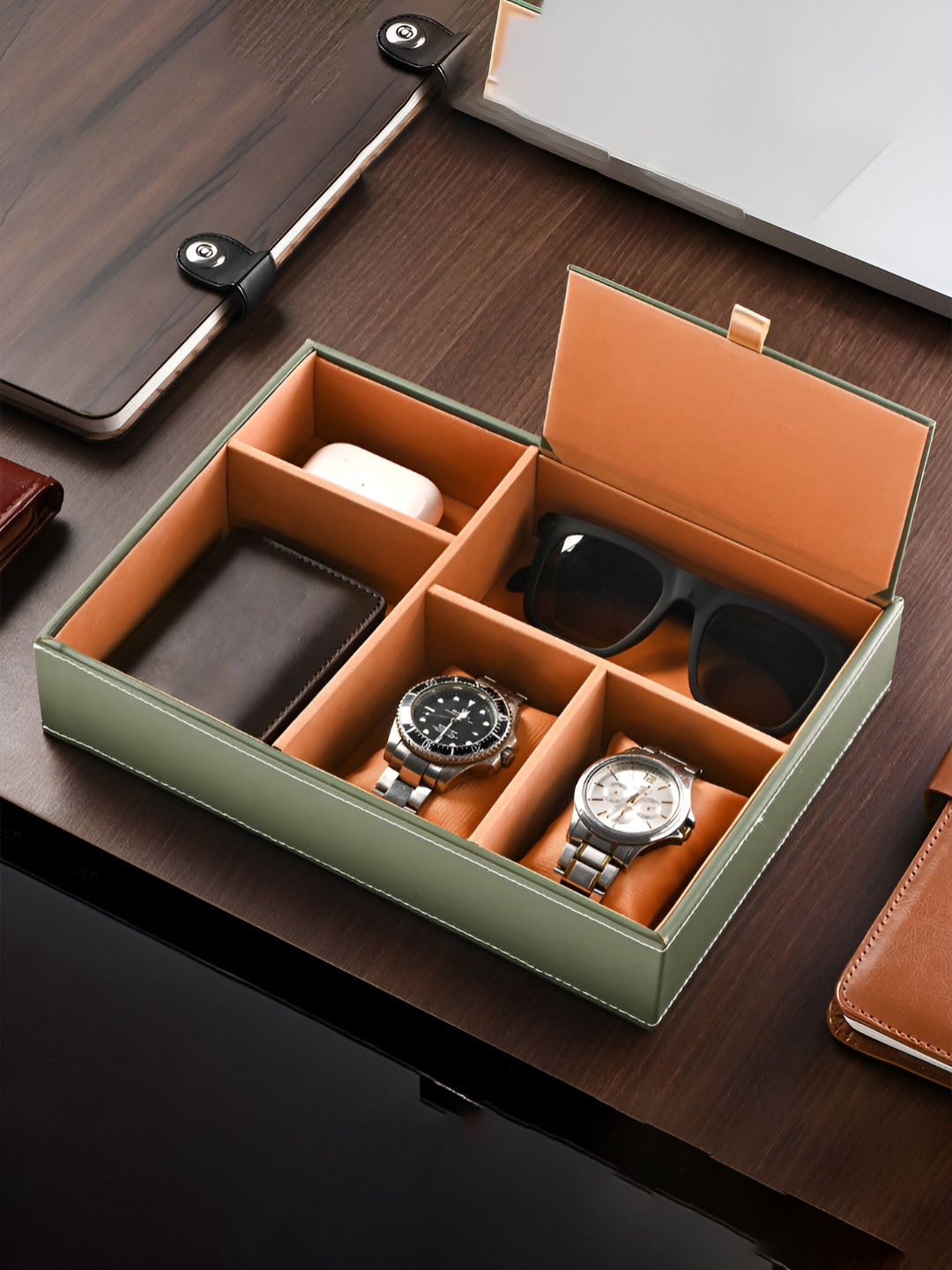 RUBOXA Jewellery Organizer Gold-Toned Multi-Utility Organiser