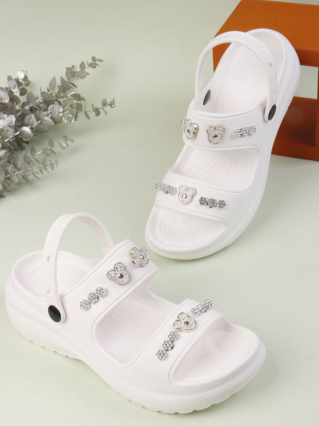 Myshtezia Printed Cushioned Footbed Clogs Flip Flops