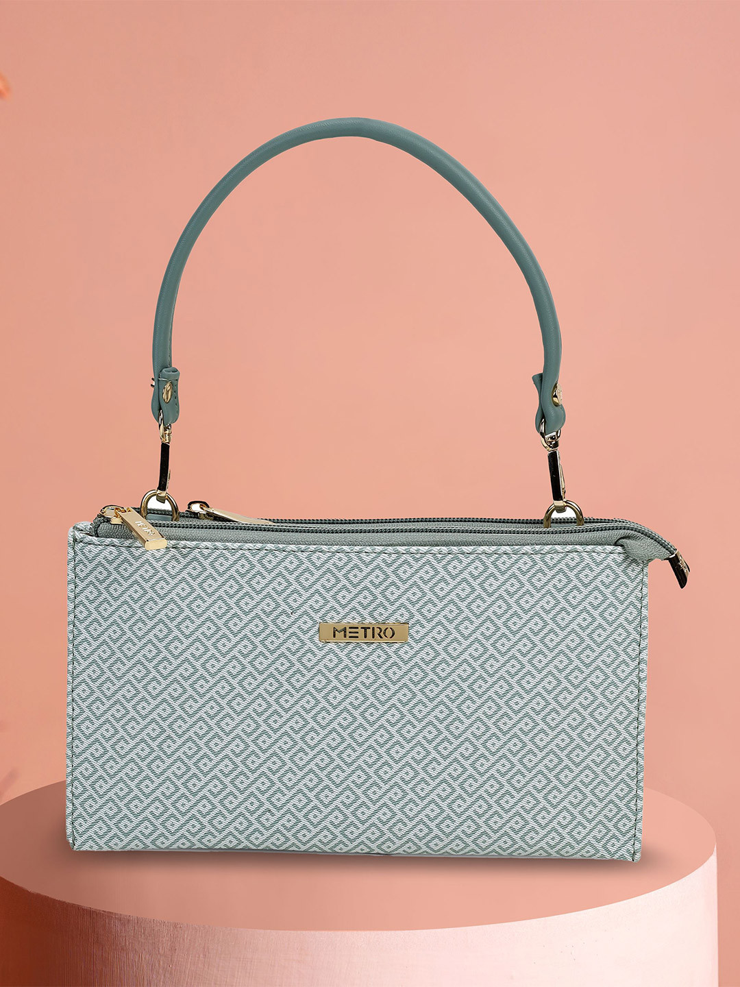 Metro Graphic Printed Structured Shoulder Bag