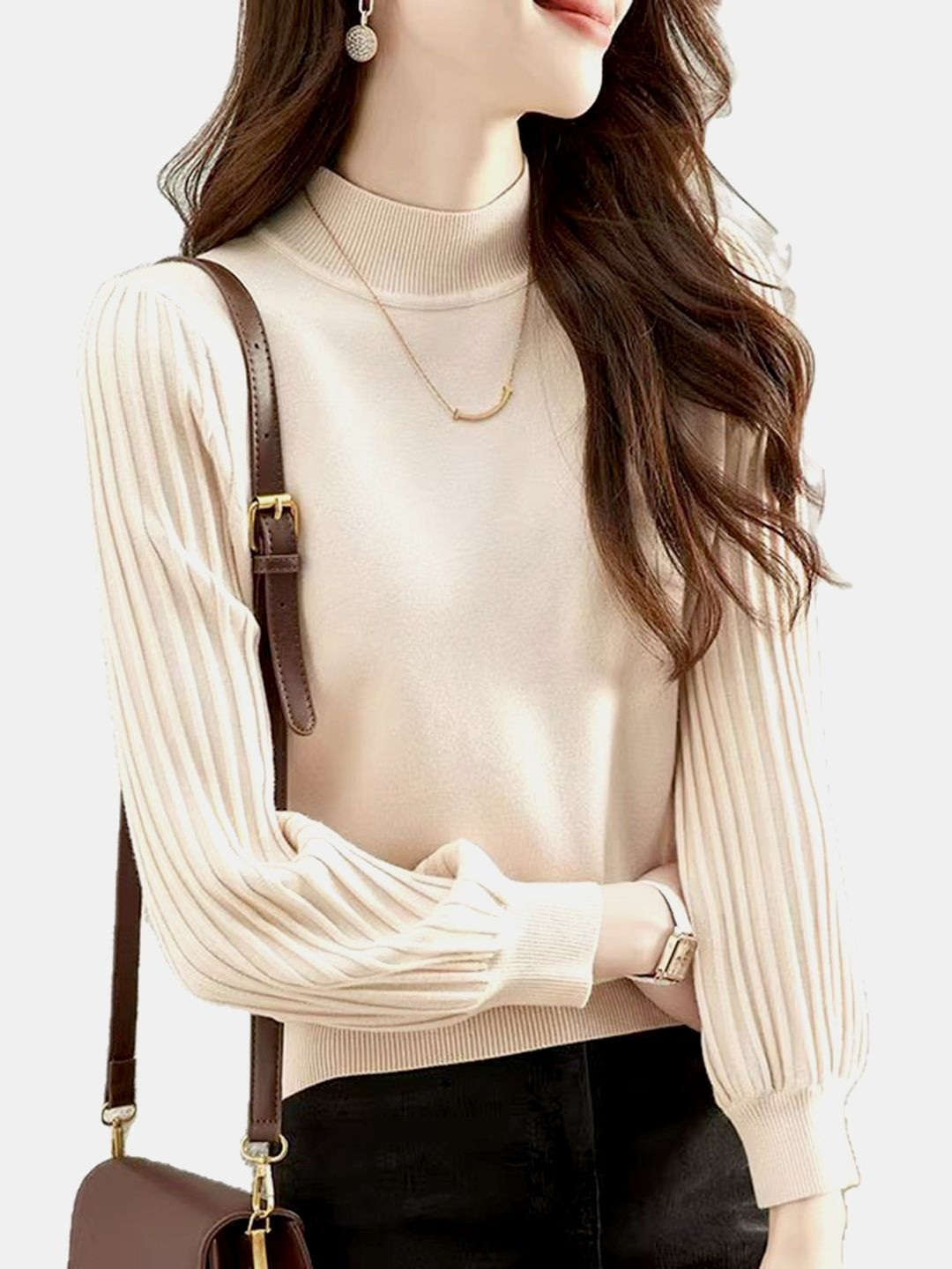 DressBerry Cream Women Pullover Sweaters