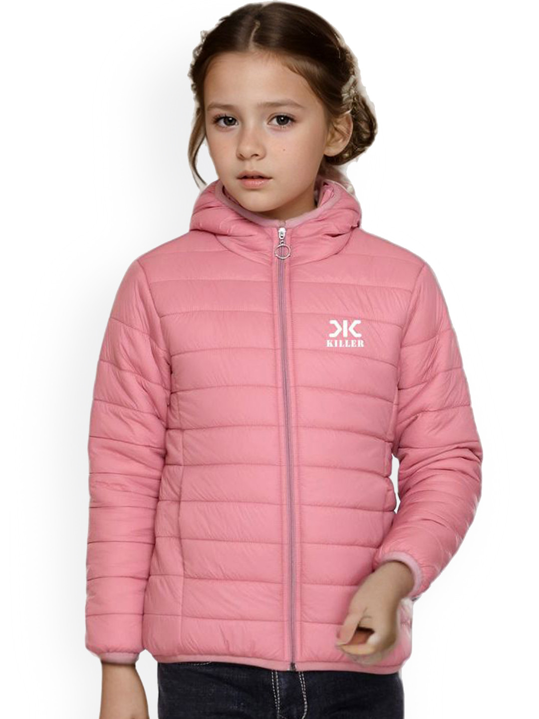 Killer Girls Hooded Long Sleeves Lightweight Puffer Jacket