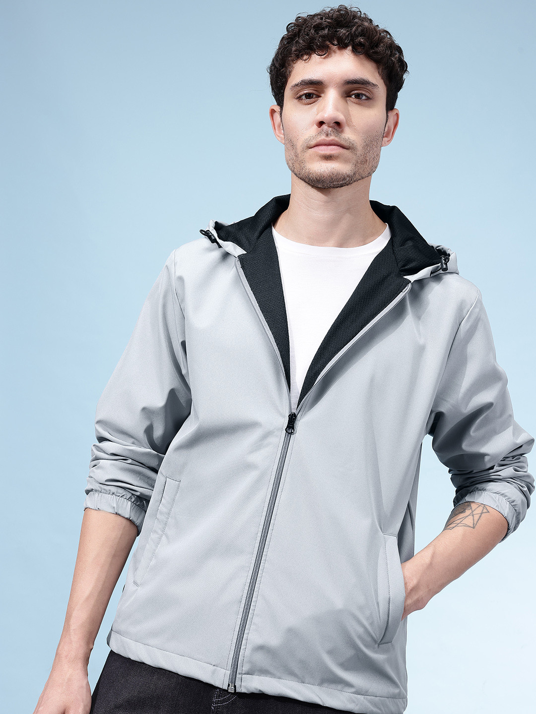 SZN Lightweight Hooded Windcheater Tailored Jacket with Toggle Hem