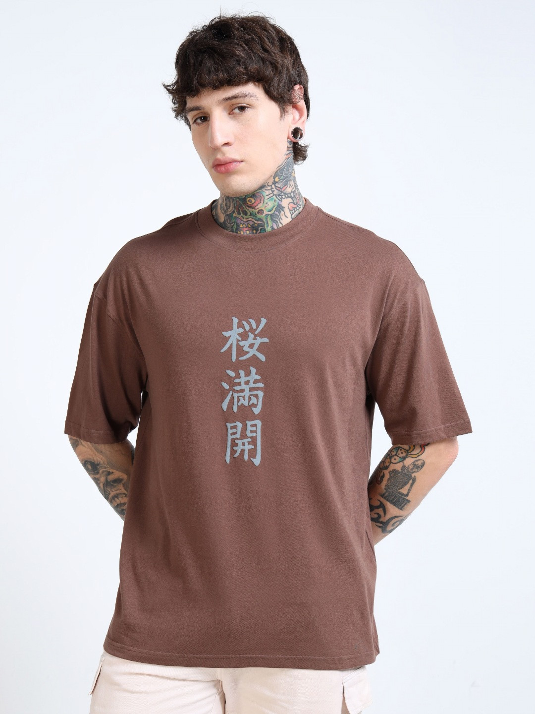 Graphic Printed Round Neck Regular Fit Cotton T-shirt