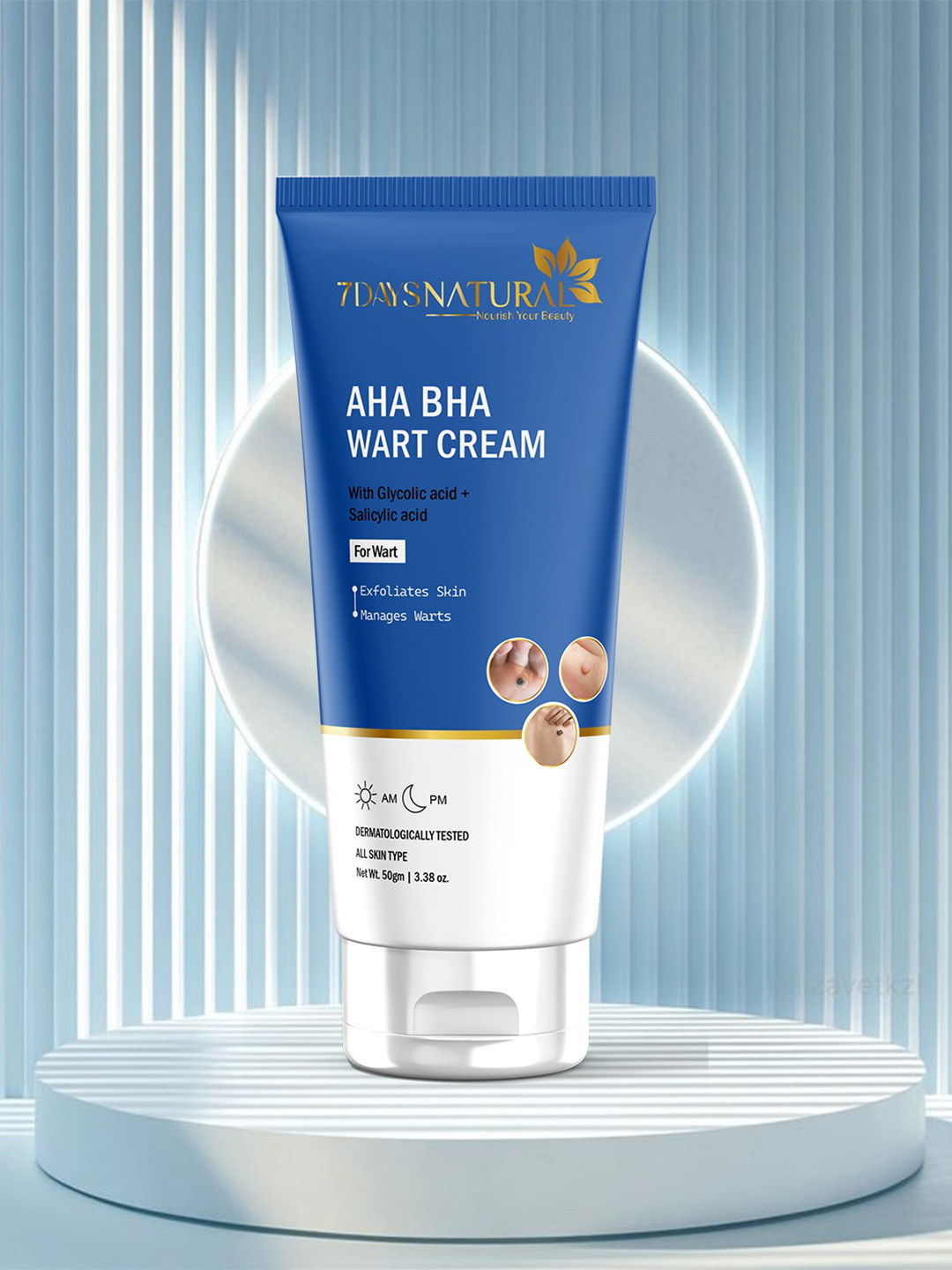 7DAYSNATURAL Aha Bha Wart Cream To Remove Warts - 50g